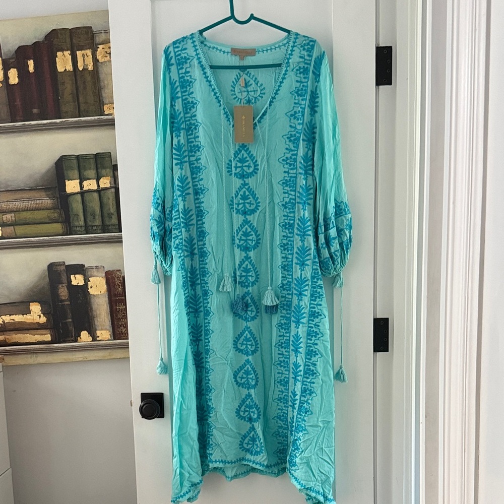 Pranella Aqua Beach Caftan Swim Medium Women